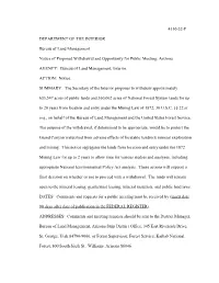 4310-32-P Department of The