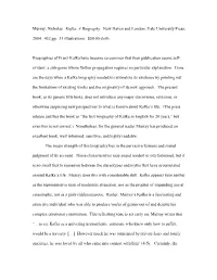 Biographies of Franz Kafka Have Become So Common That They