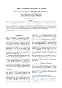 Corpus Query Lingua Franca Part II: Ontology