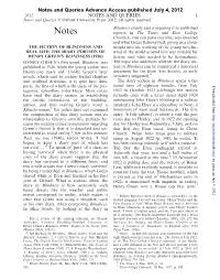Notes and Queries Advance Access Published July 4, 2012