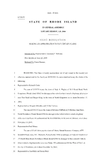 State of Rhode Island General Assembly