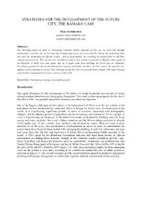 Strategies for the Development of the Future City, the Bamako Case