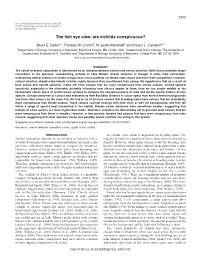 The Fish Eye View: Are Cichlids Conspicuous?