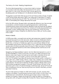 The History of a Hotel – Reading Comprehension