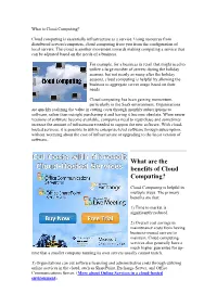 What Are the Benefits of Cloud Computing?