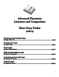 Advanced Placement Literature and Composition Short Story Packet