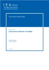 Econometric Models of Fertility