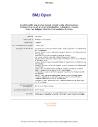 For Peer Review Only Journal: BMJ Open