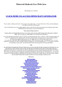 Minecraft Bedrock Free with Java