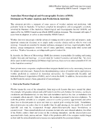Statement on Weather Analysis and Prediction in Australia
