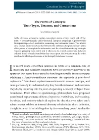 The Points of Concepts: Their Types, Tensions, and Connections