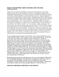 1 Philip & the Ethiopian: Being Teachable and Available Acts 8:4-8