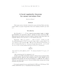 A Local Regularity Theorem for Mean Curvature Flow