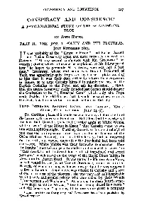 Conspiracy and Conscience.1 a Psychological Study of the Gunpowder Plot