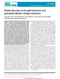 Global Diversity of Drought Tolerance and Grassland Climate-Change Resilience