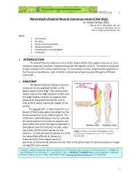 Nerve Block of Lateral Femoral Cutaneous Nerve of the Thigh