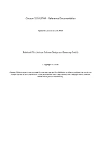 Cocoon 3.0 ALPHA - Reference Documentation