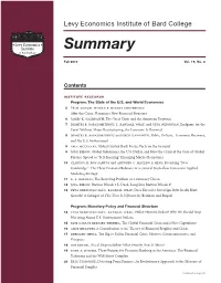 Fall 2010 Summary