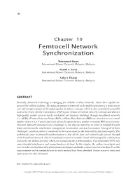 Femtocell Network Synchronization
