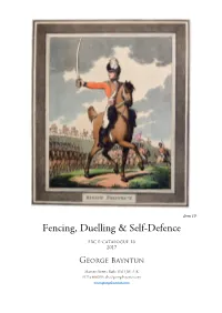 Fencing, Duelling & Self-Defence