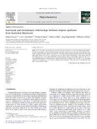 Functional and Evolutionary Relationships Between Terpene Synthases from Australian Myrtaceae