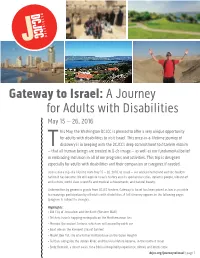 Gateway to Israel: a Journey for Adults with Disabilities