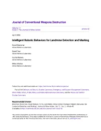 Intelligent Robotic Behaviors for Landmine Detection and Marking