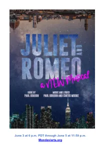 Program for "Juliet and Romeo"