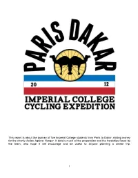 Read the 2012 Paris to Dakar Final Report [Pdf]