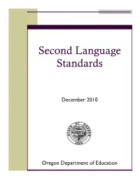 Second Language Standards