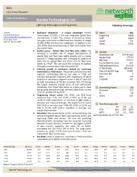 Sterlite Technologies Ltd Lightning Technology Connecting Growth… Initiating Coverage