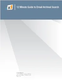 12 Minute Guide to Email Archival Search