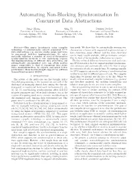 Automating Non-Blocking Synchronization in Concurrent Data Abstractions