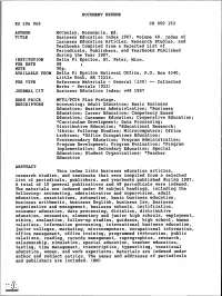 Business Education Index 1987. Volume 48. Index of Business