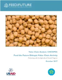 Feed the Future Ethiopia Value Chain Activity Partnering with the Agricultural Growth Program October 2017