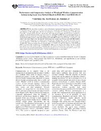 Performance and Comparative Analysis of Wired and Wireless Communication Systems Using Local Area Network Based on IEEE 802.3 and IEEE 802.11