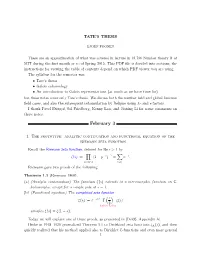 Tate's Thesis