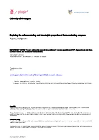 University of Groningen Exploring the Cofactor-Binding and Biocatalytic
