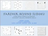 Using New Puzzles to Develop Students' Logical-Thinking Skills