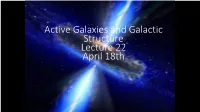 Active Galactic Nuclei
