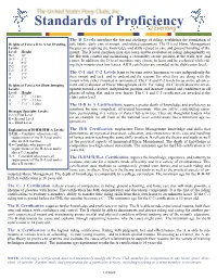 C Level Standards of Proficiency