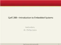 Cpre 288 – Introduction to Embedded Systems