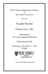 Eleanor Lee November 11 2020 Program