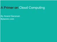 ISACA April Cloud Computing