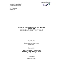 Landslide-Generated Wave Hazard Analysis Kitimat Arm Enbridge Northern Gateway Project