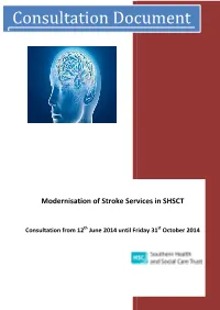 Modernisation of Stroke Services in SHSCT