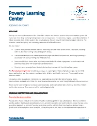 Poverty Learning Center