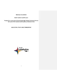 Statutory Consultation South Cumbernauld Re-Zone Proposal To