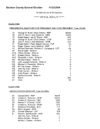 Steuben County 2004 General Election Results