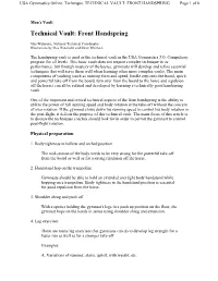 TECHNICAL VAULT: FRONT HANDSPRING Page 1 of 6